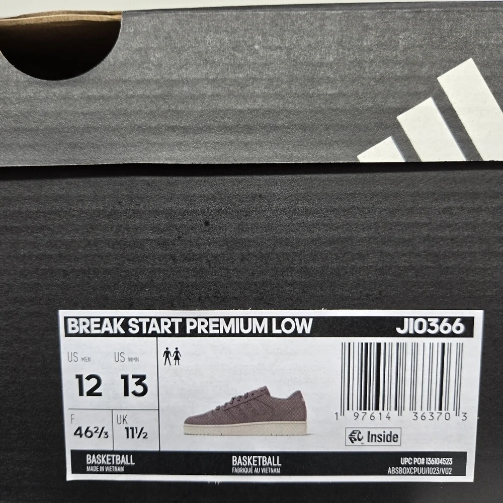 New Adidas Break Start Premium Low 'Beige Ivory' Men's Shoes Size 12 - Picture 8 of 8